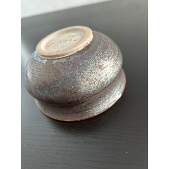 Studio Pottery Signed Iridescent Glaze Soup Bowl 2012 Handcrafted Ceramic Art - Picture 3 of 5